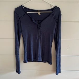 We The Free Navy Henley